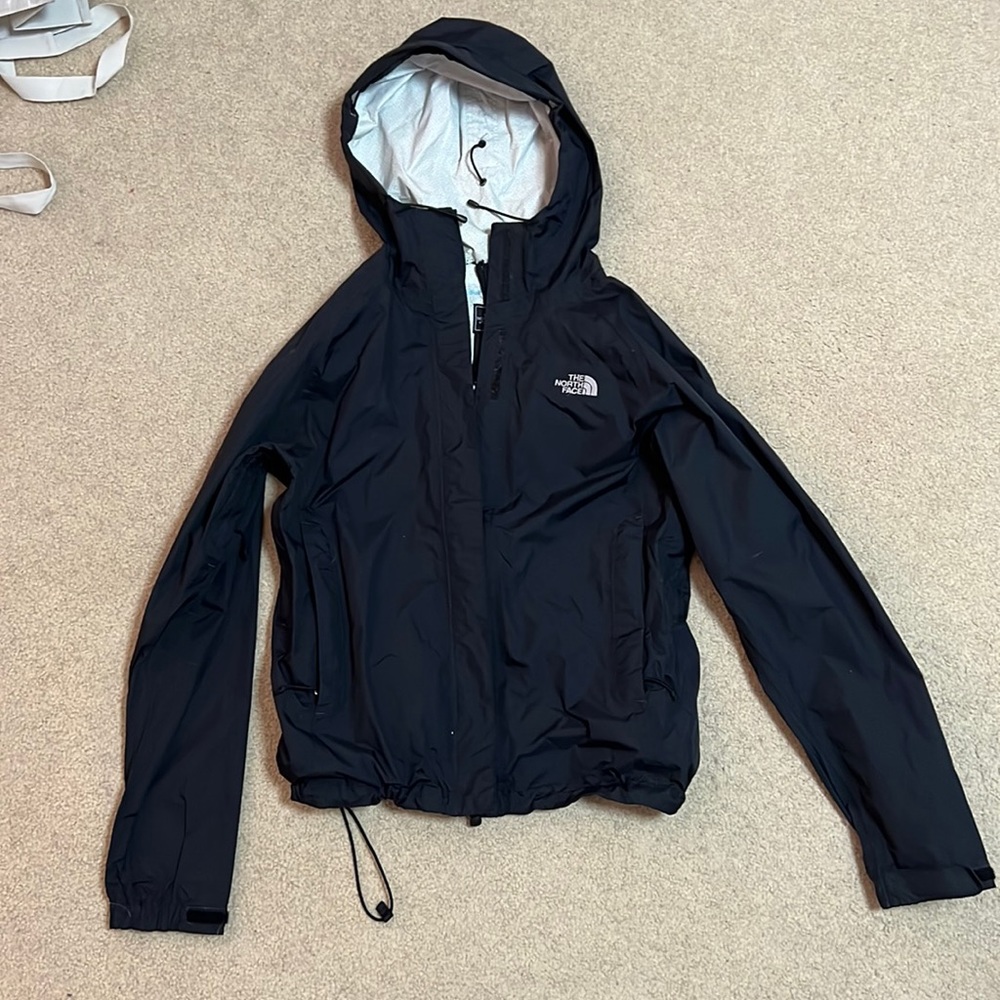 North face zip up rain jacket